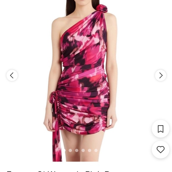 Forever 21 Vibrant Pink and Brown Dress - Picture 2 of 6